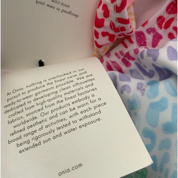 Onia Swimsuit Women Size M Pastel Animal Print One Piece - Picture 10 of 11